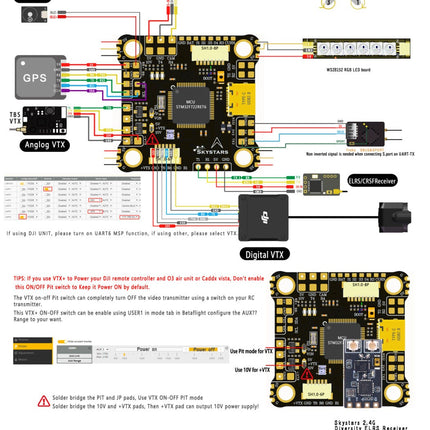 SkyStars F722 HD Pro 4 Flight Controller 3-6S 30x30