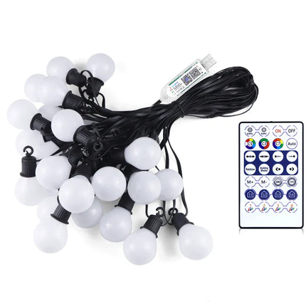 Smart G40 LED Bulb String 15M/30M 25/50 Bulbs Decor Light