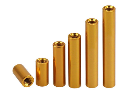 10pc M3x25 Smooth Standoffs Coloured Aluminium Pack
