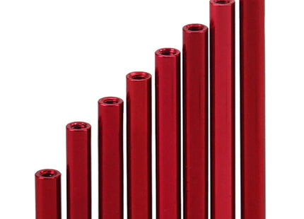 10pc M3x8 Smooth Standoffs Coloured Aluminium Pack
