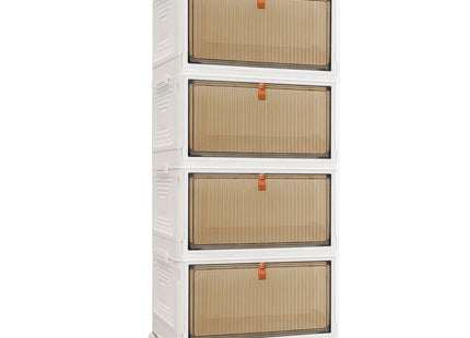 3/4/5 Tier Stackable Storage Boxes with Lids - Thickened Portable Units