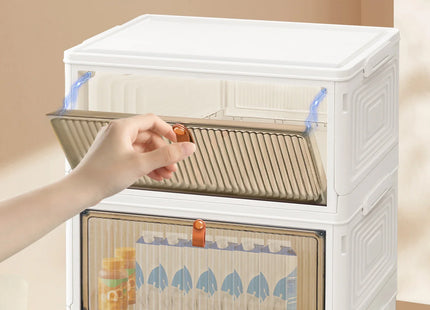 3/4/5 Tier Stackable Storage Boxes with Lids - Thickened Portable Units