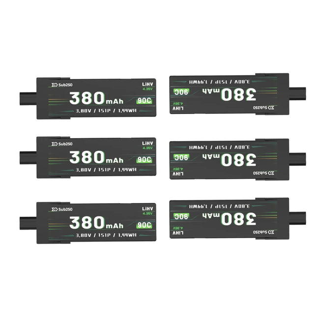 Sub250 GNB 1S 380mAh 90C (6 Pack)
