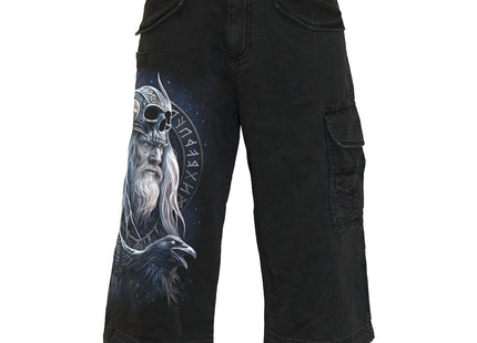 ODIN'S WARRIOR - Vintage Cargo Shorts 3/4 Long Black