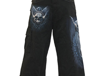 ODIN'S WARRIOR - Vintage Cargo Shorts 3/4 Long Black