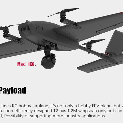 Hee Wing T2 Cruza VTOL FPV Plane (PNP+FC and Carry Case)