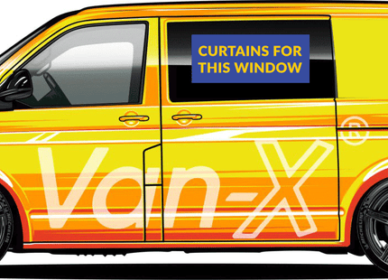 For VW Caddy Window Curtains Eco-Line Black | Camper Van Curtains | Van-X