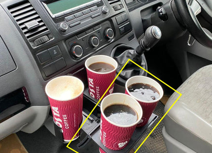 For VW T5 & T5.1 Cup Holder Extension – Add-On 2 Cup Extenison for Extra Storage & Convenience