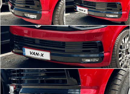 For VW T6 Highline Front Bumper XL Grille | Gloss Black ABS Upgrade | Van-X