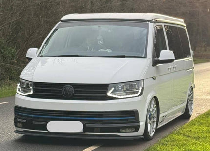 For VW T6 Highline Front Bumper XL Grille | Gloss Black ABS Upgrade | Van-X