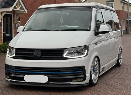 For VW T6 Highline Front Bumper XL Grille | Gloss Black ABS Upgrade | Van-X