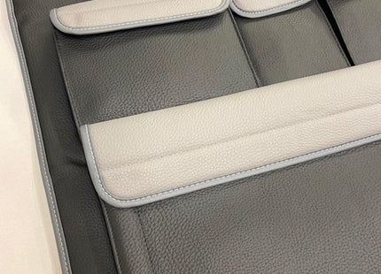 For VW T6 / T6.1 Transporter Double Back Seat Organiser – Black with Grey Lids | Van-X