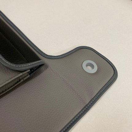 For VW van Seat Organiser  T6 / T6.1 Transporter Campervan Leatherette Double Back (Grey with Black Lids)