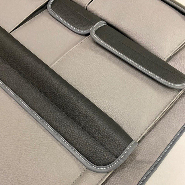 For VW T5 / T5.1 Transporter Double Back Seat Organiser – Grey with Black Lids | Van-X