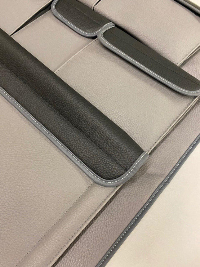 For Ford Transit Custom Double Back Seat Organiser (Grey with Black Lids)
