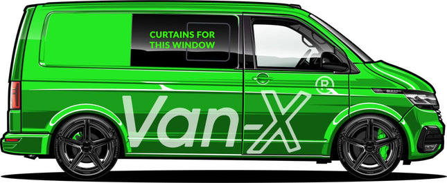 For VW T6.1 Transporter Van Conversion Premium Curtains - Black/Black - CREATE YOUR OWN BUNDLE! Van-X