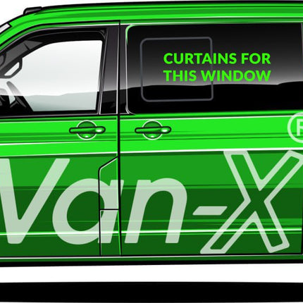 For VW T6.1 Transporter Van Conversion Premium Curtains - Black/Black - CREATE YOUR OWN BUNDLE! Van-X