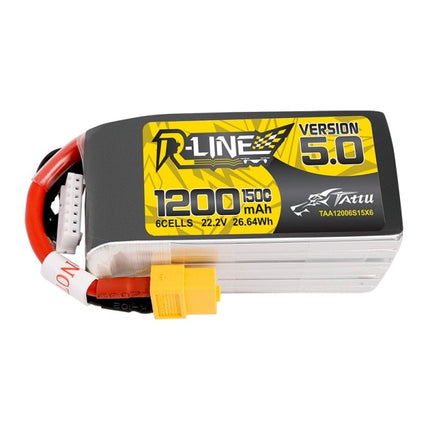 Tattu R-Line V 5.0 1400mAh 22.2V 150C 6S1P Lipo Battery