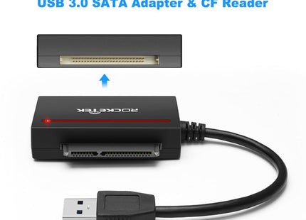 Rocketek RT-CFST USB 3.0 Memory Card Card Reader Topography SATA CF Adapter