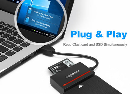 Rocketek RT-CFST USB 3.0 Memory Card Card Reader Topography SATA CF Adapter