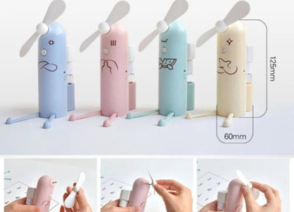 Creative Mobile Phone Bracket Cartoon Spray Mini Fan Portable Usb Fan