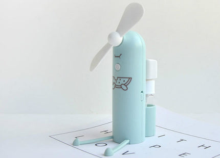 Creative Mobile Phone Bracket Cartoon Spray Mini Fan Portable Usb Fan