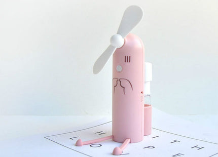 Creative Mobile Phone Bracket Cartoon Spray Mini Fan Portable Usb Fan
