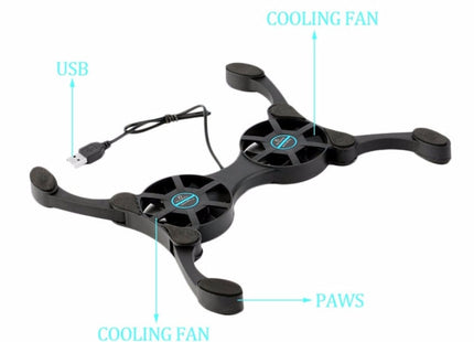 USB Port Mini Octopus Laptop Fan Folding Cooler Pad