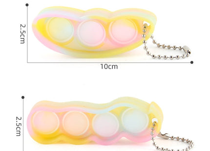 Decompression Finger Bubble Fan Keychain Pressed Venting Finger Squeezed Toys, Bubble Fan Keychain