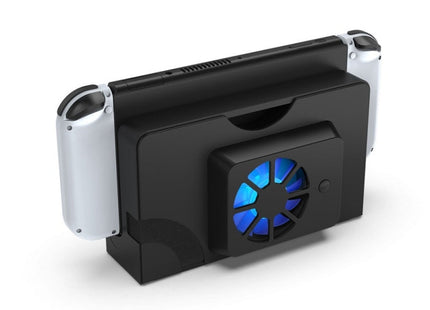 DOBE Host Base Cooling Fan With Blue Light For Switch OLED, White, Black