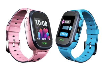A111-Z1 Children Smart Positioning Plug-In Cartoon Call For Help Multi-Function Watch Phone, Pink, Blue