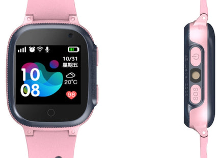 A111-Z1 Children Smart Positioning Plug-In Cartoon Call For Help Multi-Function Watch Phone, Pink, Blue