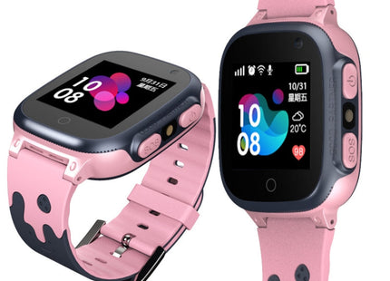 A111-Z1 Children Smart Positioning Plug-In Cartoon Call For Help Multi-Function Watch Phone, Pink, Blue