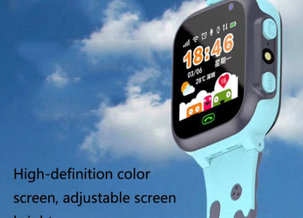 A111-Z1 Children Smart Positioning Plug-In Cartoon Call For Help Multi-Function Watch Phone, Pink, Blue