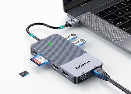 QGeeM 11 In 1 Multifunctional Type-C Extension HUB Adapter(  QG-D3908)