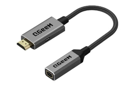 QGeeM QG-HD02 HDMI Single to Mini DP Converter(Silver Gray)