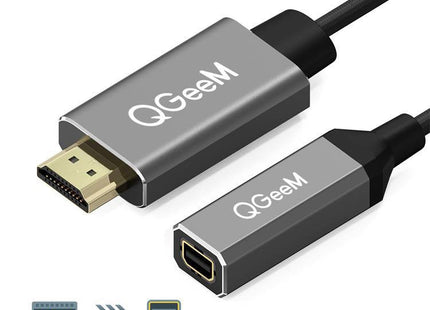 QGeeM QG-HD02 HDMI Single to Mini DP Converter(Silver Gray)