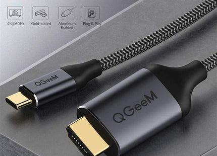 QGeeM QG-UA09 Type-C To HDMI Cable 1.8m