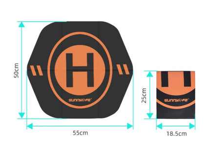 Sunnylife Drone Universal Double Sided Foldable Leather Helipad,Size:55 x 50cm, TJP08