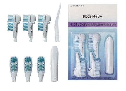 4-Piece Multi-Directional Electric Toothbrush Replacement Heads for Oral-B