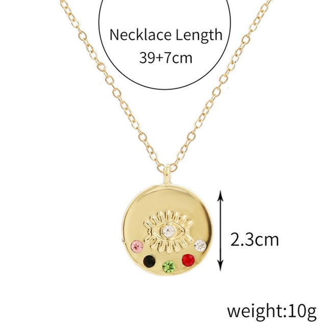 Angel Eyes Pendant Layered Necklace, Model:, N2210-1 Triangular Pearl Eyes, N2210-2 Double-layer Pentagon Pendant, N2210-3 Double-layer Color Eyes, N2210-4 3 Layer Colorful Eyes, N2210-5 3 Layer Colorful Eyes, N2210-6 Rice Bead Snake Chain 3 Layer     ...