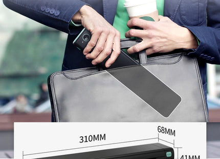 M08F Bluetooth Wireless Handheld Portable Thermal Printer(Black A4 Version)