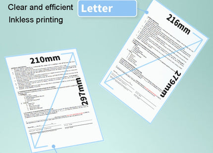 M08F Bluetooth Wireless Handheld Portable Thermal Printer(Black A4 Version)