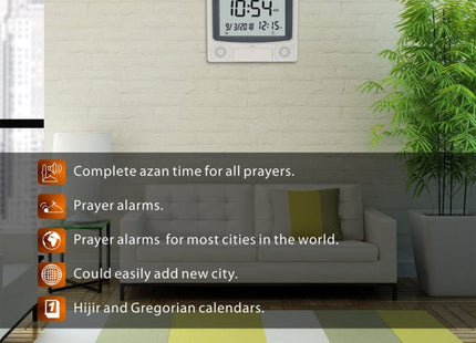 Desktop Digital Perpetual Calendar Study Alarm Clock