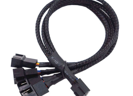 Computer PWM Temperature Control Cooling Fan Extension Cable Chassis HUB Connector, 0.27m