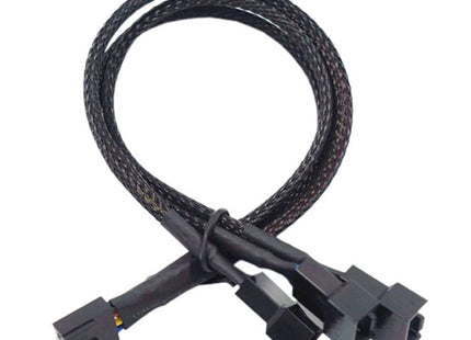 Computer PWM Temperature Control Cooling Fan Extension Cable Chassis HUB Connector, 0.27m
