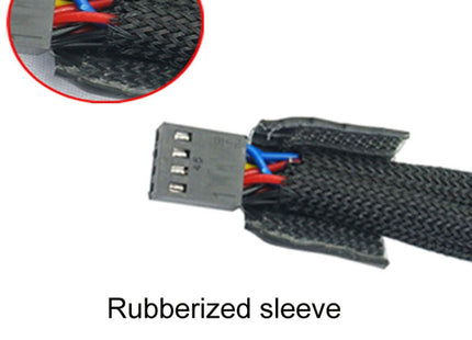 Computer PWM Temperature Control Cooling Fan Extension Cable Chassis HUB Connector, 0.27m