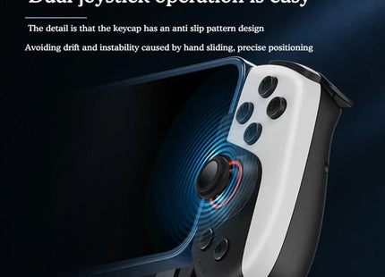 Mobile Phone Gaming Controller with Cooler & 2 Back Button Macro Programmable, JK02 Black