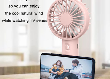 Mini USB Handheld Fan Rechargeable Portable Desktop Phone Holder