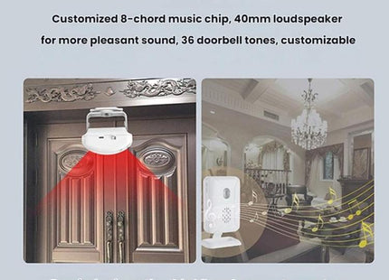 Wireless Infrared Sensor Split Supermarket Welcome Doorbell, Infrared Sensor Doorbell